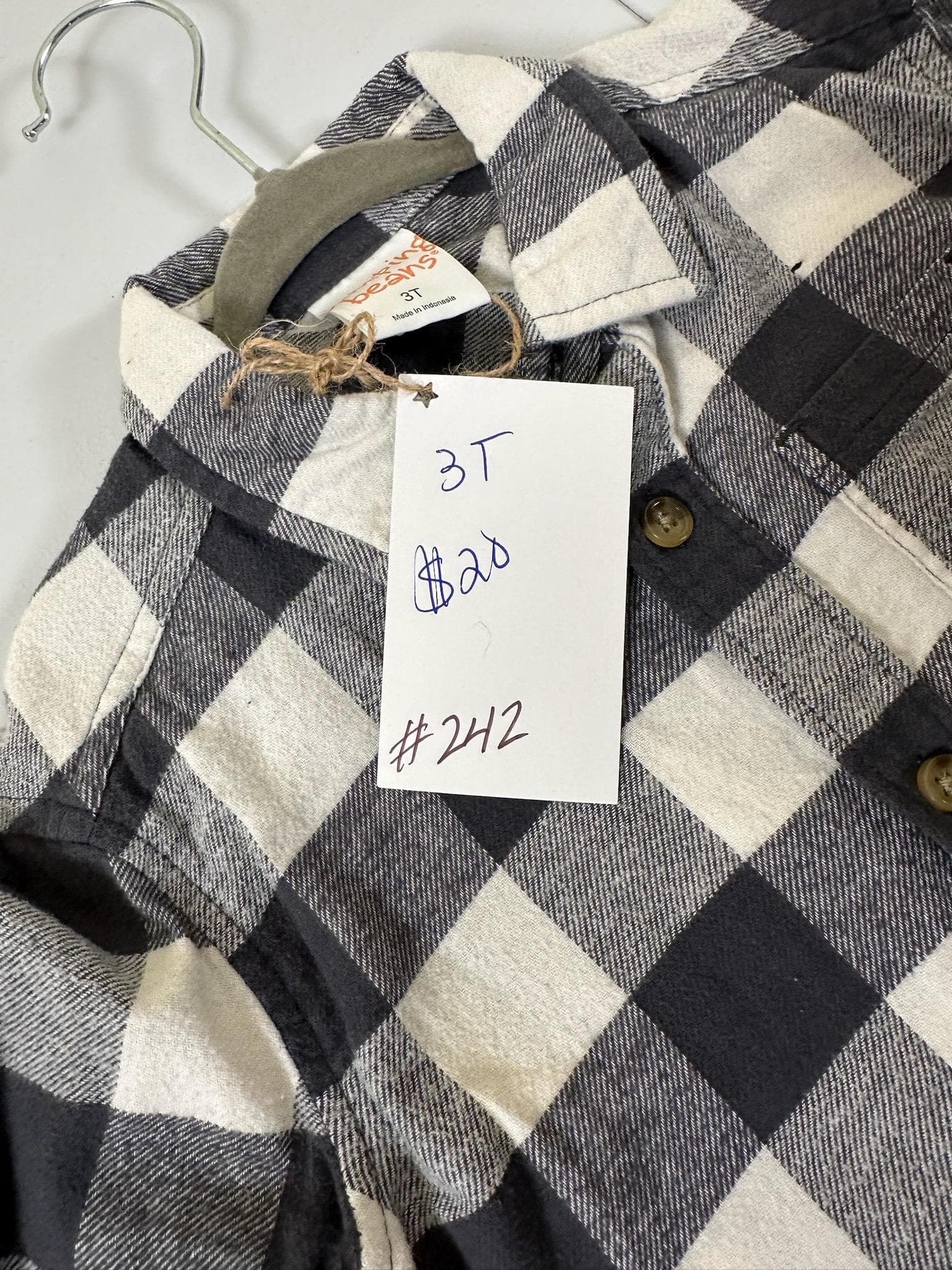 Toddler Excavator Flannel Shirt – Buffalo Plaid Construction Outfit, 3T - Thumbnail 3