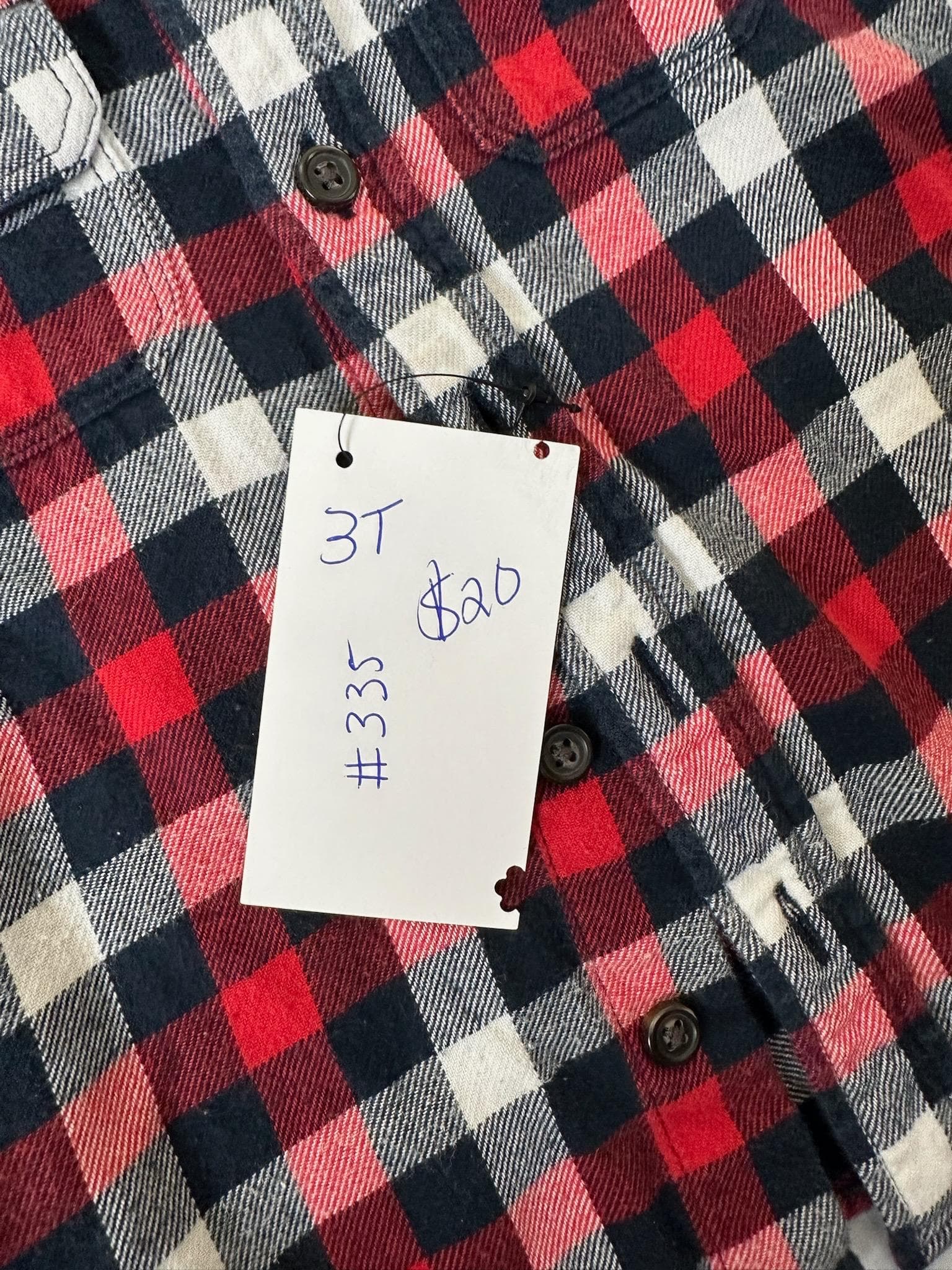 Upcycled Toddler Flannel Shirt 3T – Nautical Boat Appliqué | One of a Kind Kids Shirt - Thumbnail 3