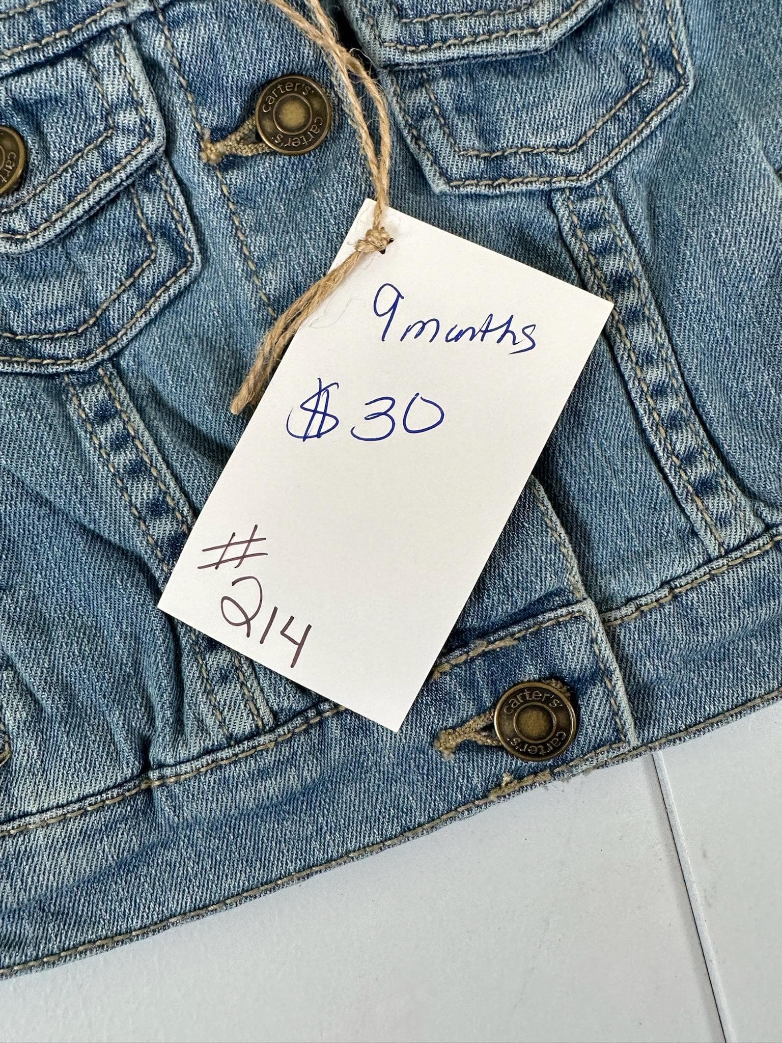 Valentine Baby Denim Jacket – Love Gnome & Truck Design (9 Month) - Thumbnail 3