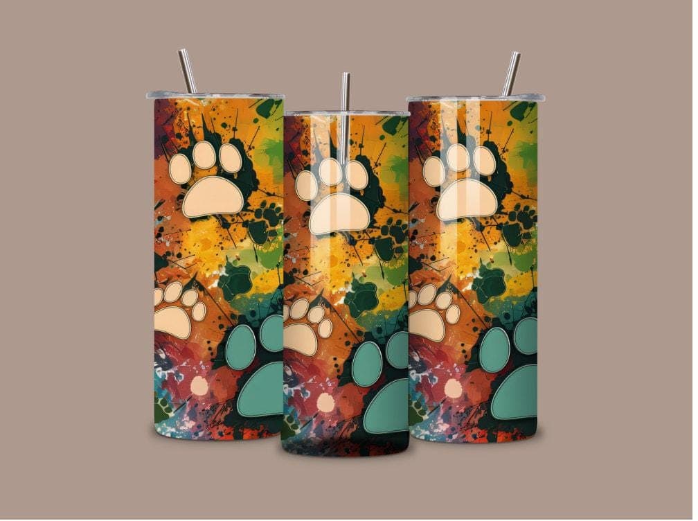 20 Ounce Skinny Tumblers. Includes metal straw and lid with slider - Image 1