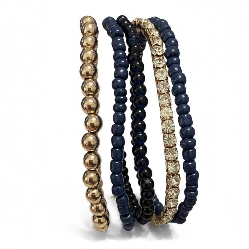 Handmade Multi-strand beaded bracelet 6.5” - Thumbnail 4