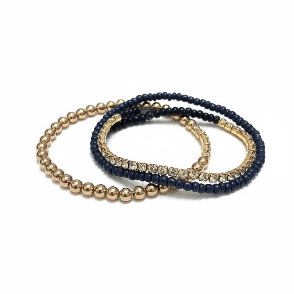 Handmade Multi-strand beaded bracelet 6.5” - Thumbnail 6