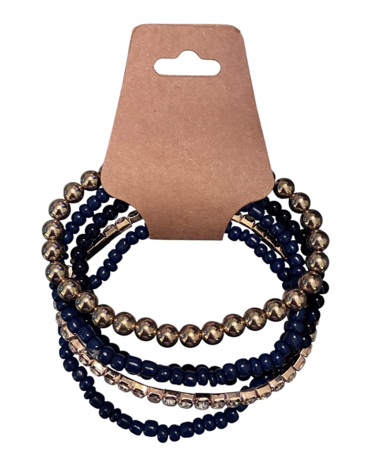 Handmade Multi-strand beaded bracelet 6.5” - Thumbnail 2