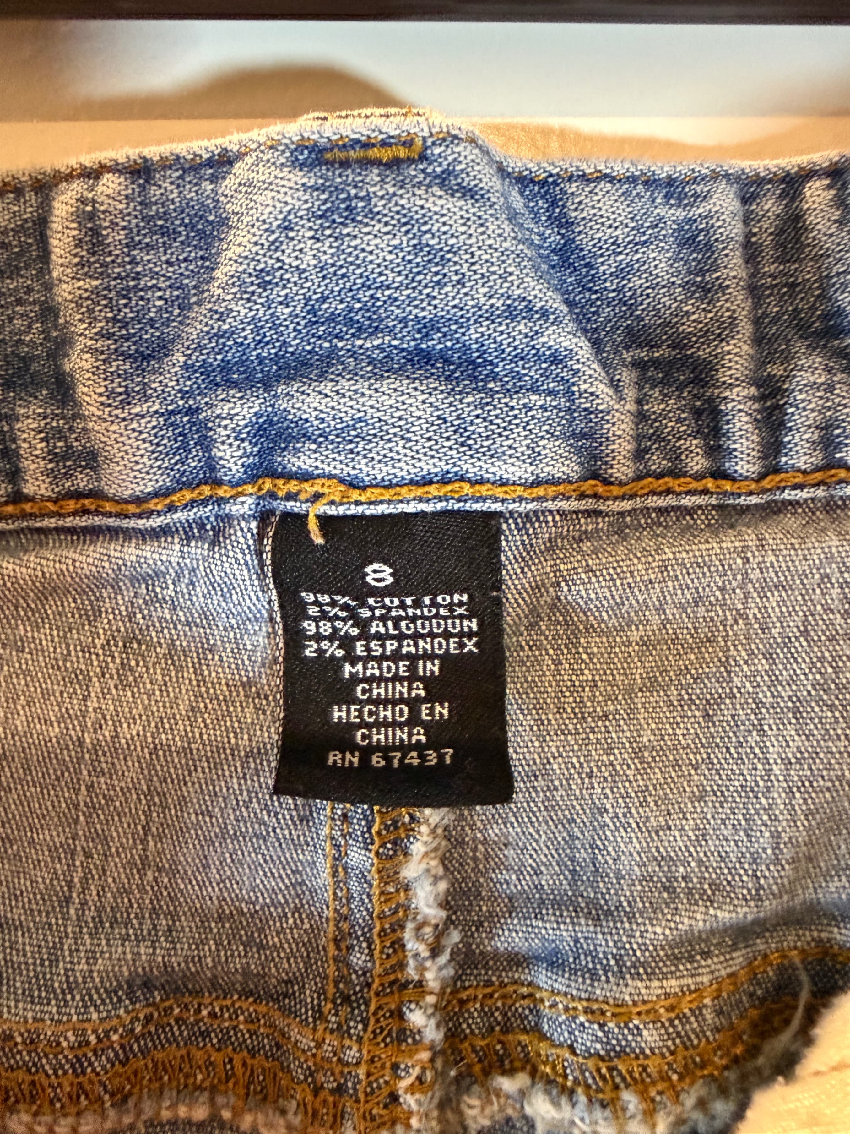 Levi's Denim Skirt Size 8 Classic Blue Jean Midi Skirt - Thumbnail 2