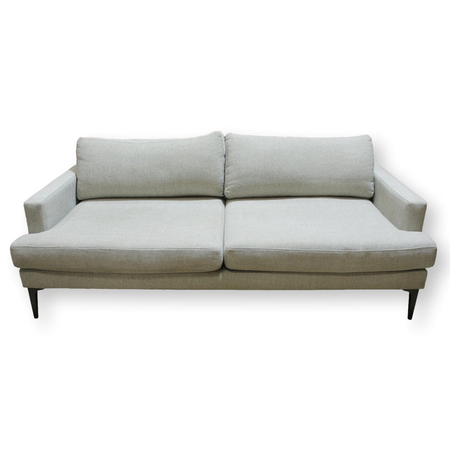 West Elm Pewter Twill Sofa - Gray - Image 1
