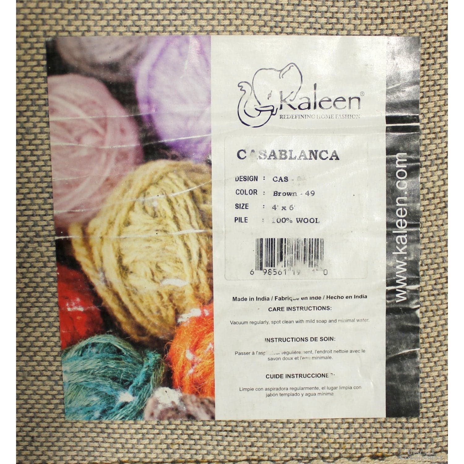 Kaleen 4' X 6' 'Casablanca' Wool Area Rug - Thumbnail 3