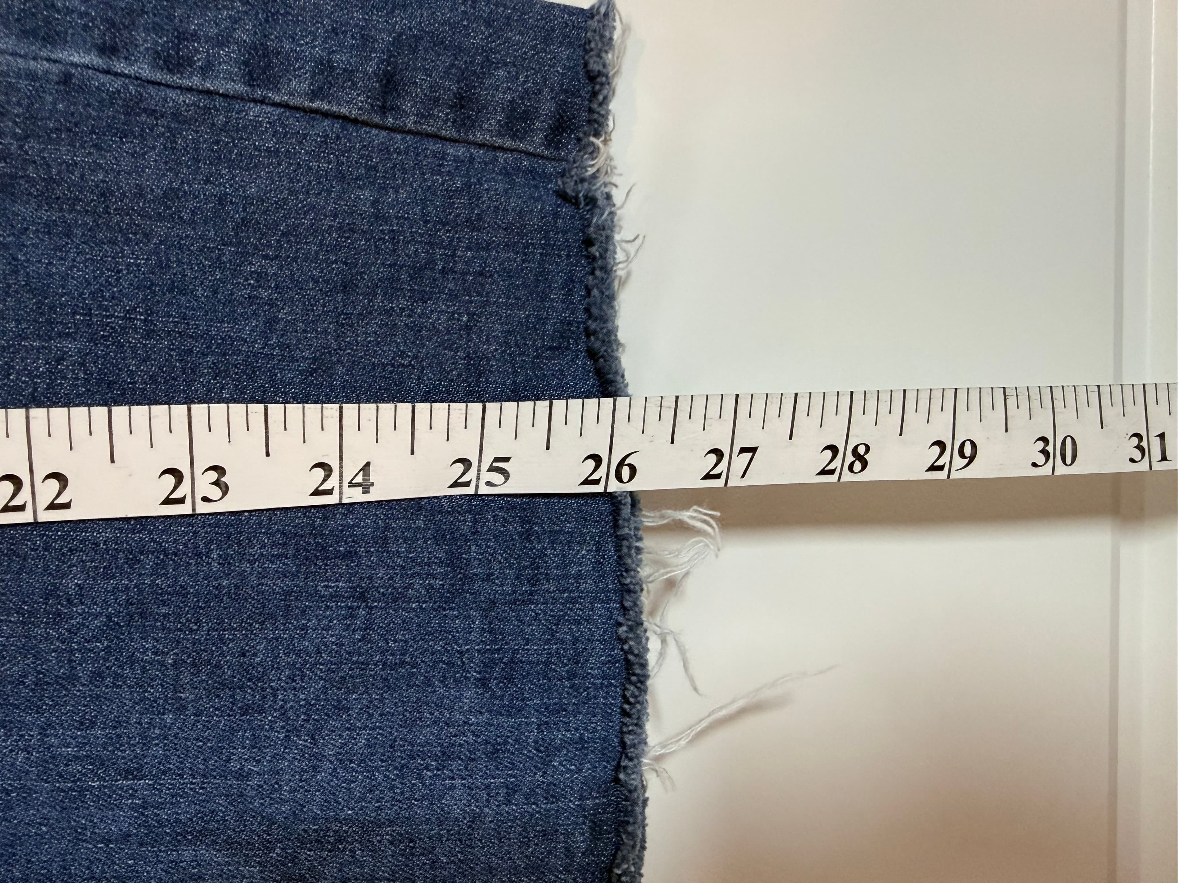 ANA Denim Midi Skirt with Frayed Hem - Thumbnail 3