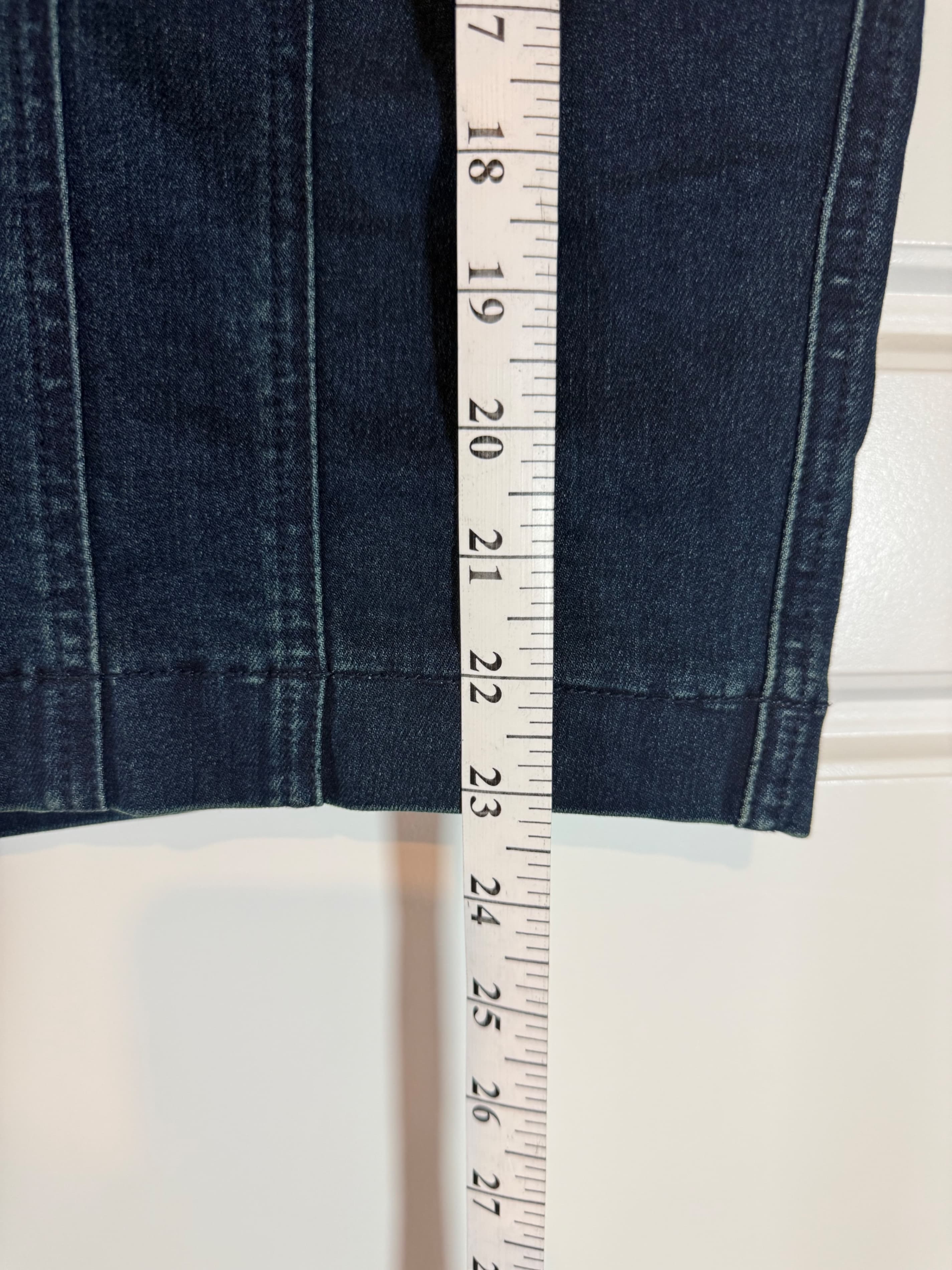 Denim Pencil Skirt - Classic Fit, Dark Wash, Size 10 - Thumbnail 3