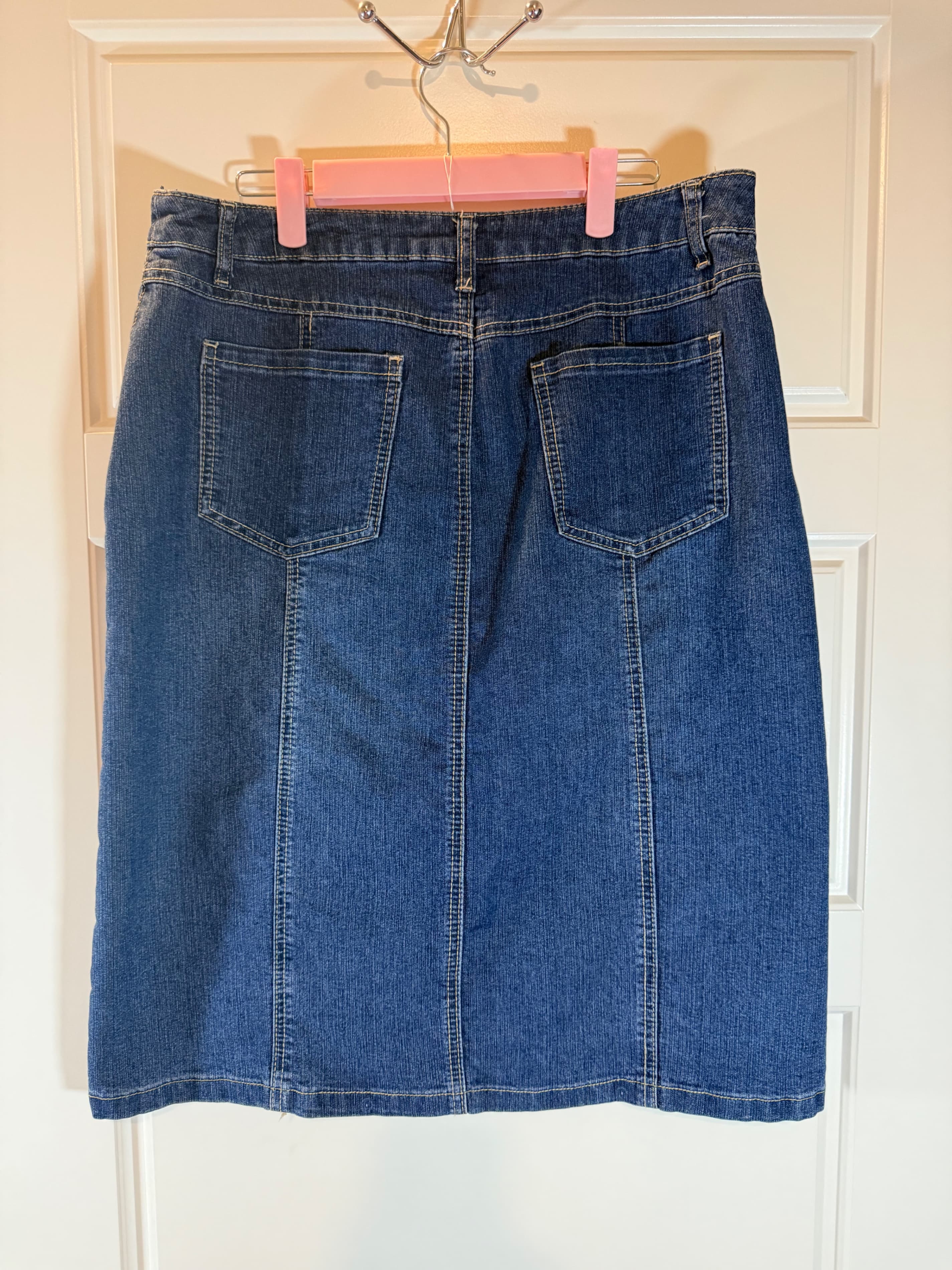 Denim Skirt, Blue, Size 10, Casual Style - Thumbnail 4
