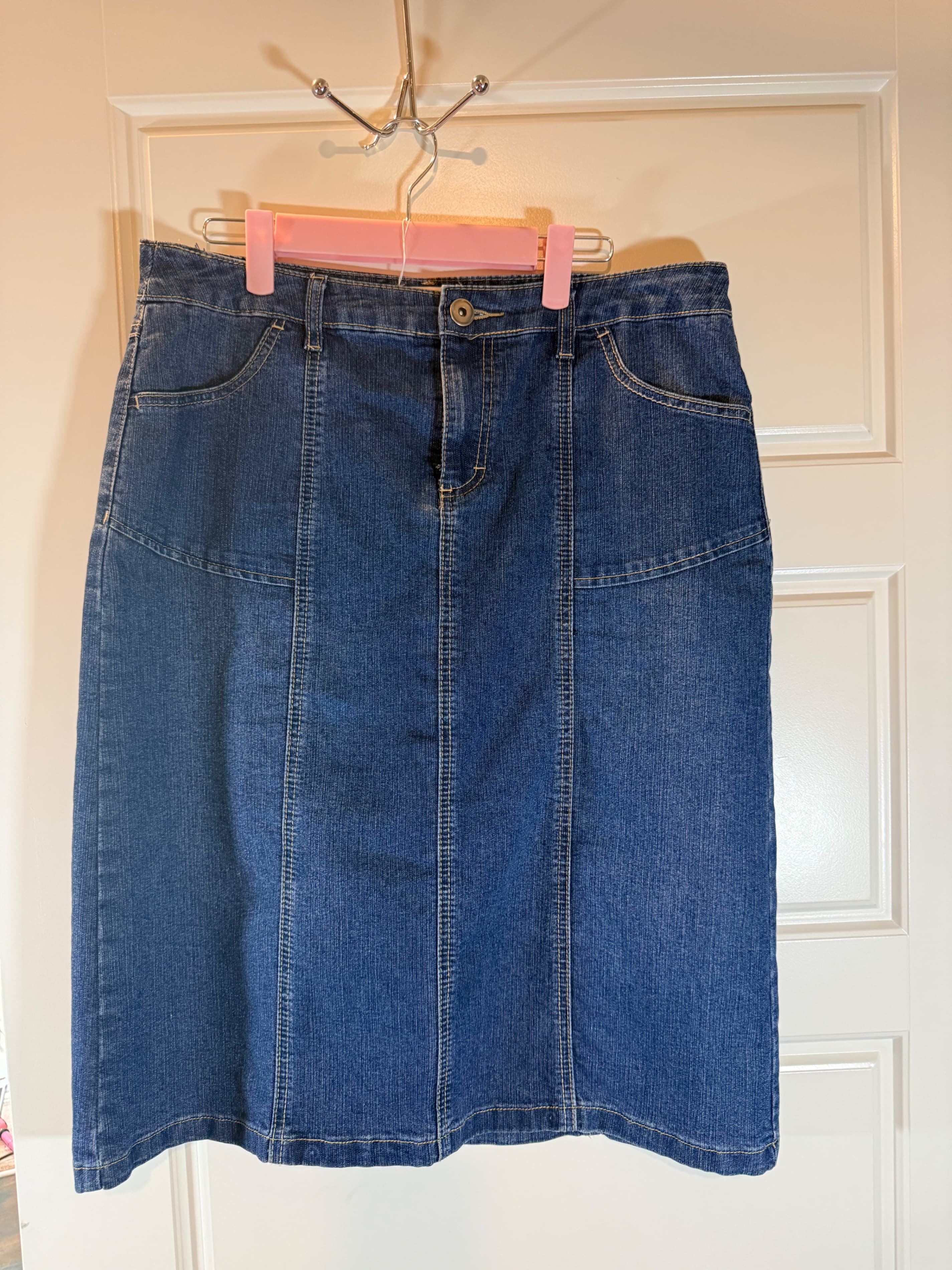 Denim Skirt, Blue, Size 10, Casual Style - Image 1