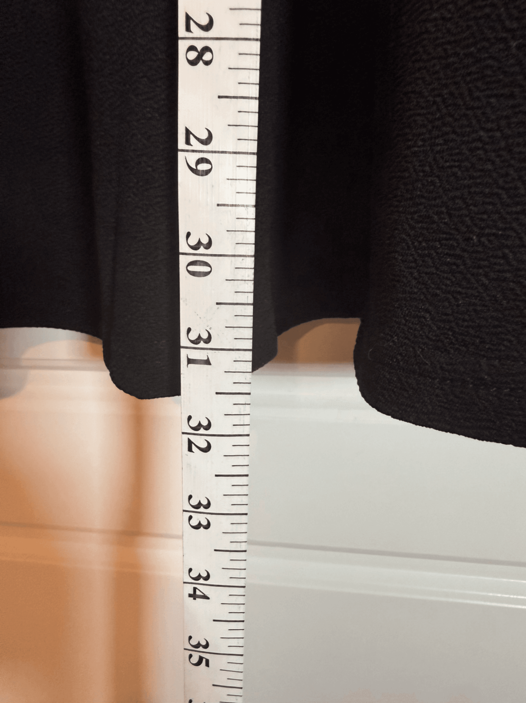 Black Midi Skirt - Flared Design, Size Large - Thumbnail 5