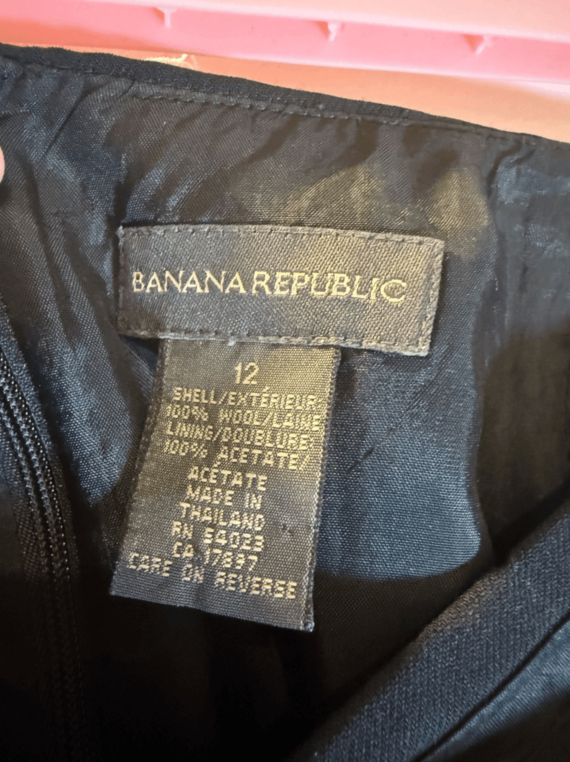 Black Midi Skirt - High Waist, A-Line, Size 12 - Thumbnail 2