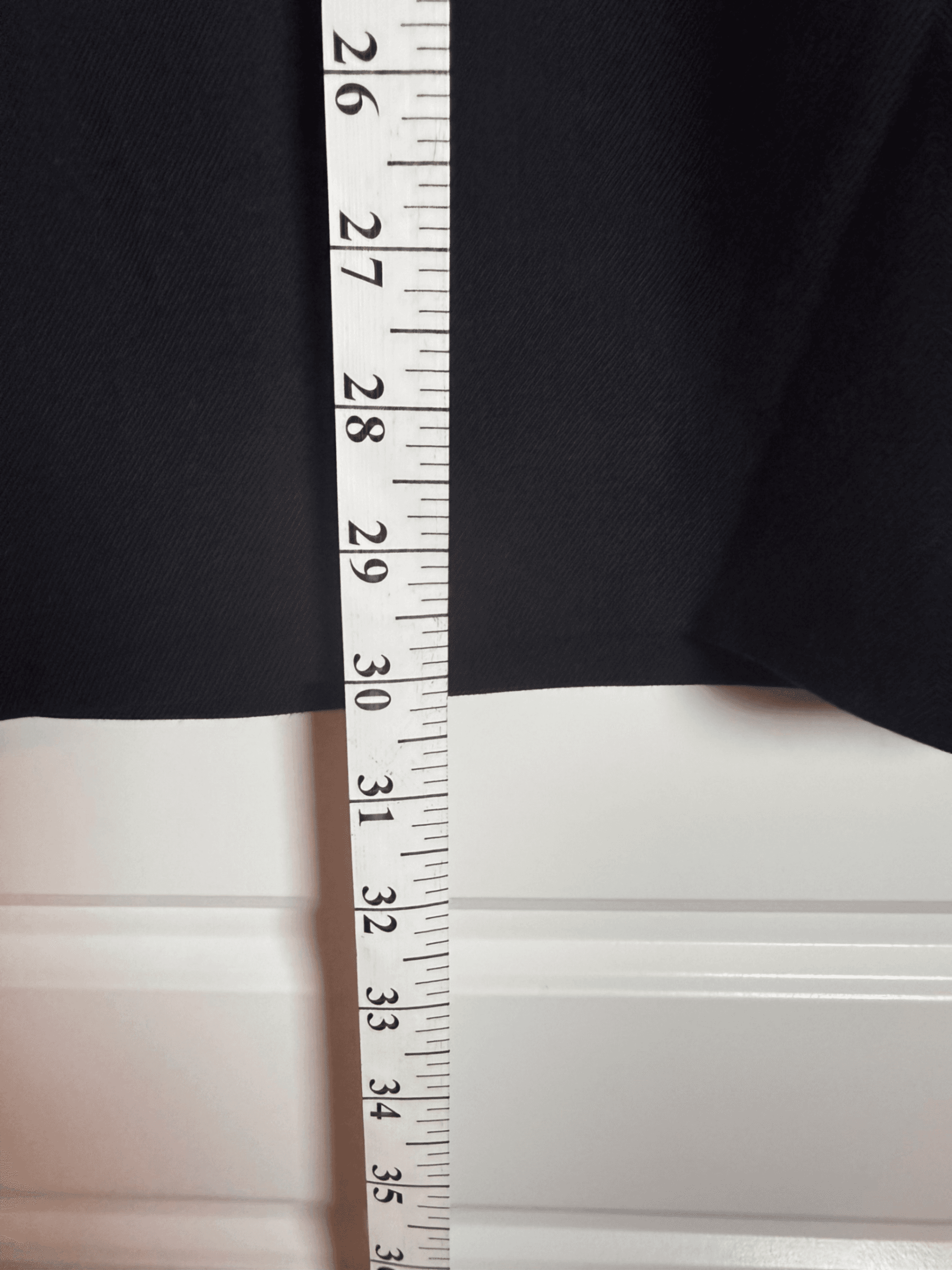 Black Midi Skirt - High Waist, A-Line, Size 12 - Thumbnail 4