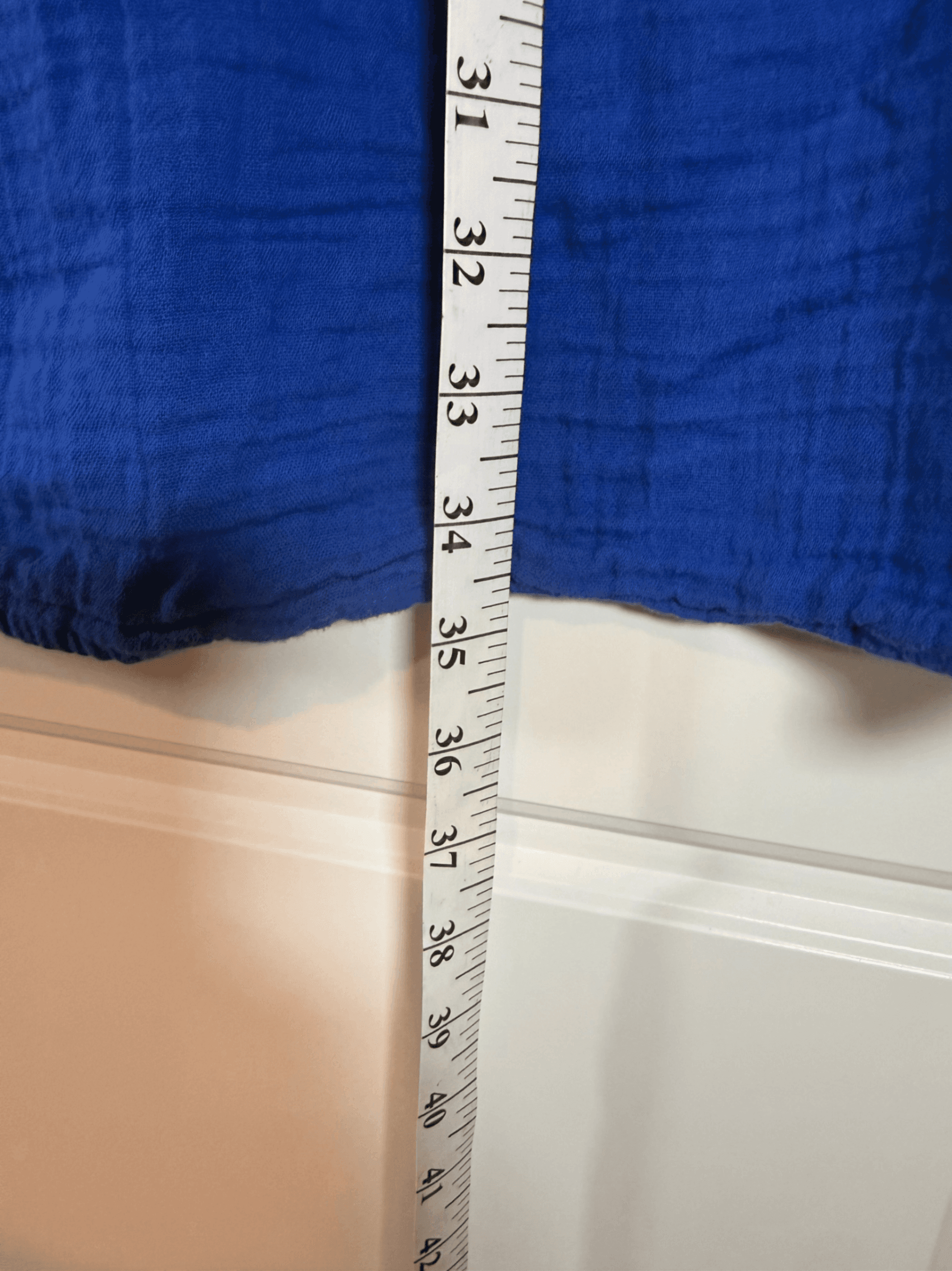 Blue Smocked Maxi Skirt - Thumbnail 3