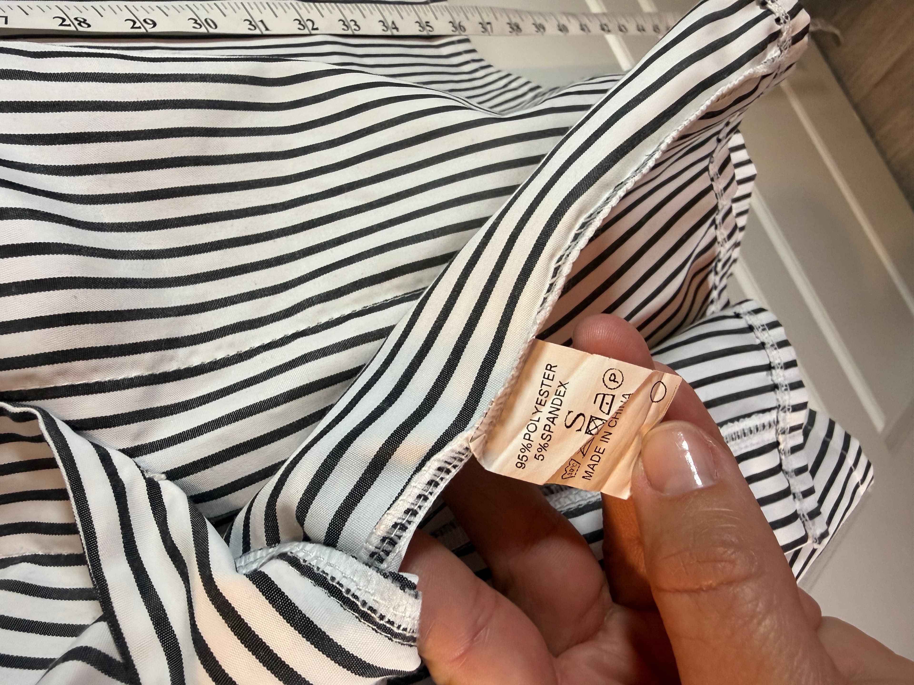 Black and white Striped Maxi Skirt with Button Detail size small - Thumbnail 4