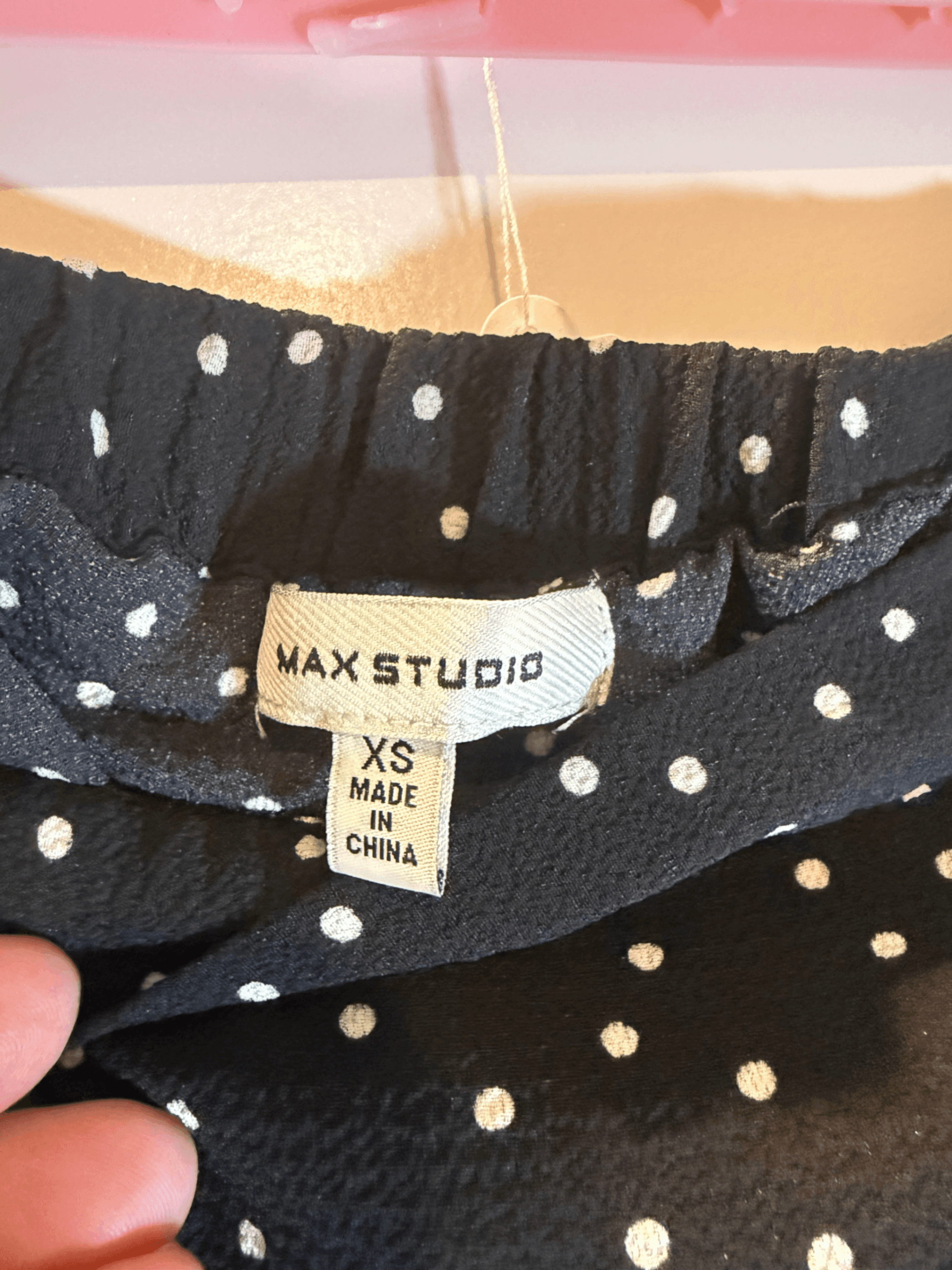 Black Polka Dot Midi Skirt - Thumbnail 3