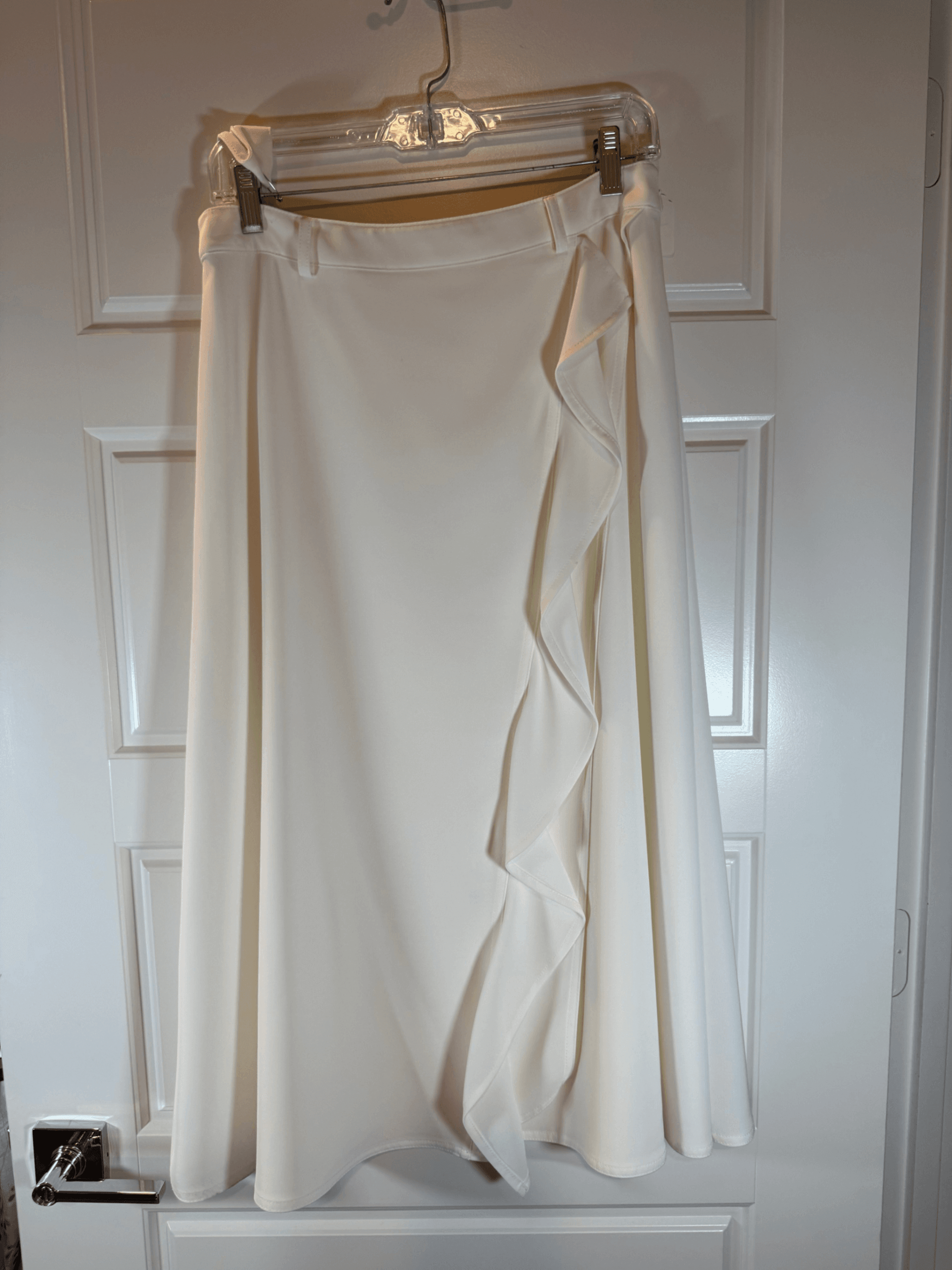 Ivory Ruffled Midi Skirt size 6 - Image 1