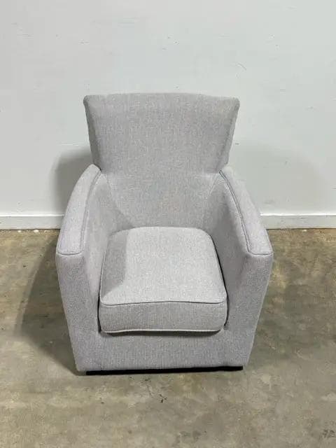 Light Grey Swivel Arm Chair - Thumbnail 2