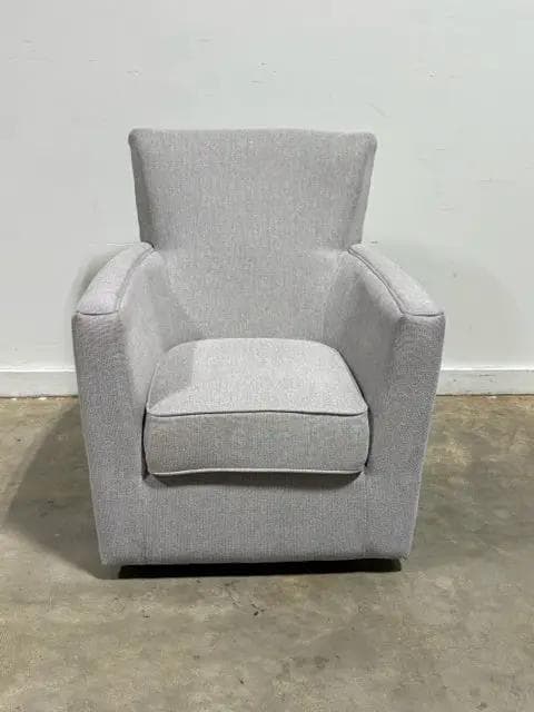 Light Grey Swivel Arm Chair - Image 1