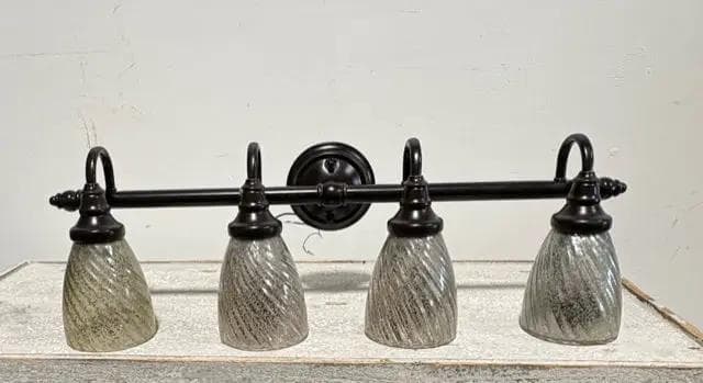 4 Mercury Globe Glass Light Fixture - Image 1