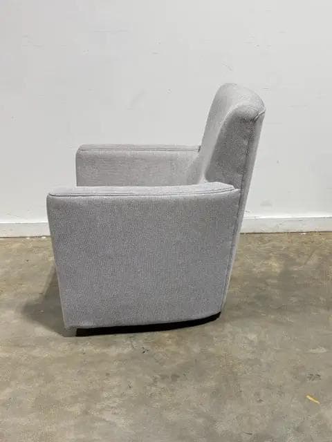 Light Grey Swivel Arm Chair - Thumbnail 3