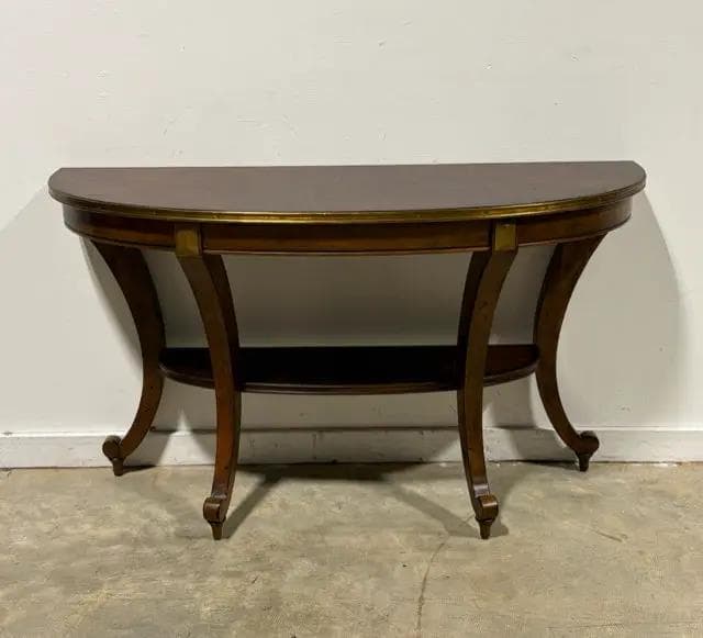 Haverty's Half Moon Wooden Sofa Table - Image 1