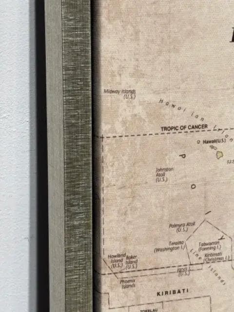 Frontgate World Map Framed Wall Art - Thumbnail 2