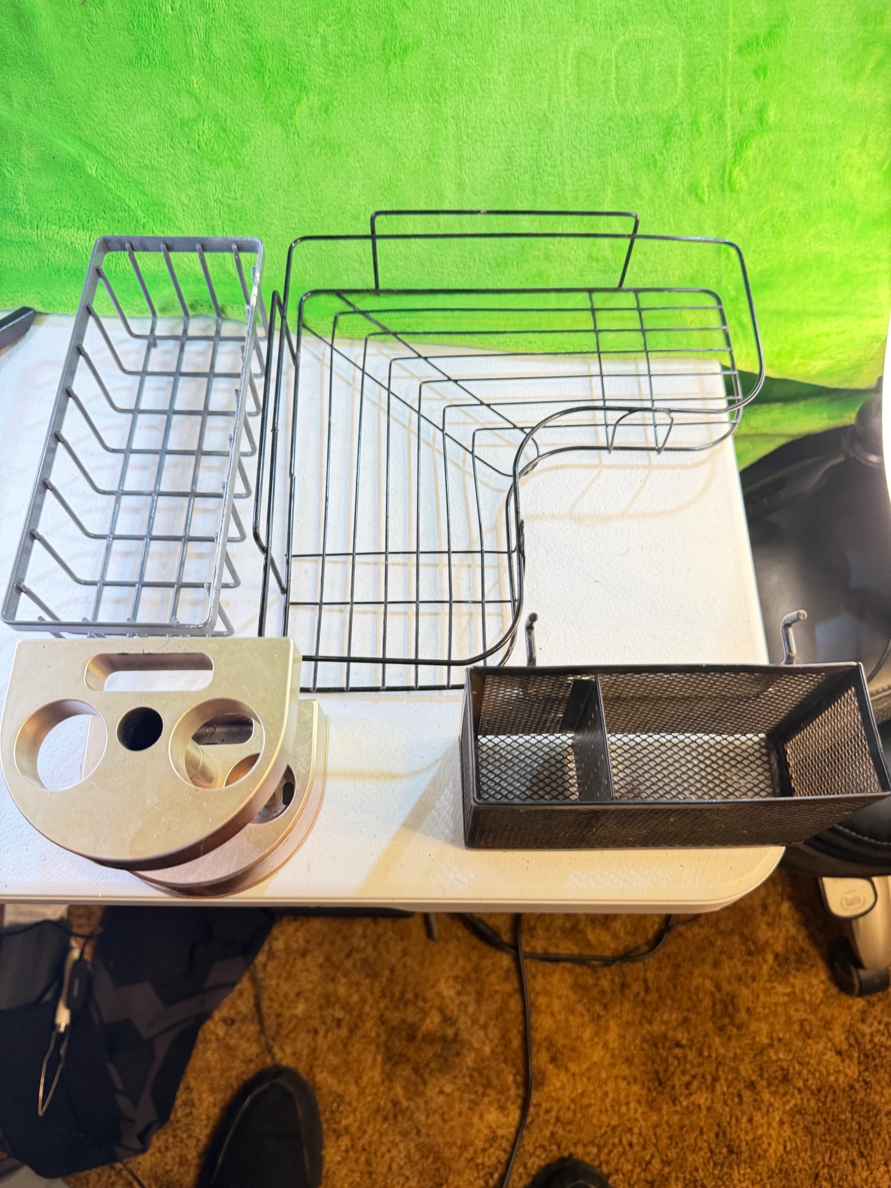 Wire Storage Baskets Set - Kitchen Organization - Metal Rack - Image 1