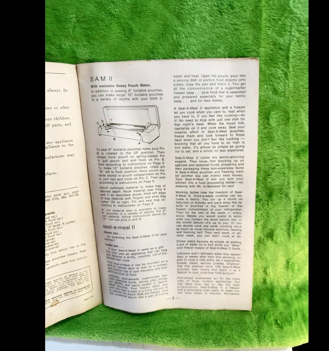 Dazey Seal-a-Meal II Recipe and Instruction Book - Thumbnail 4