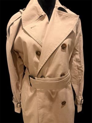 Jenna Camel Double Breasted Belted Trench Coat - Thumbnail 4