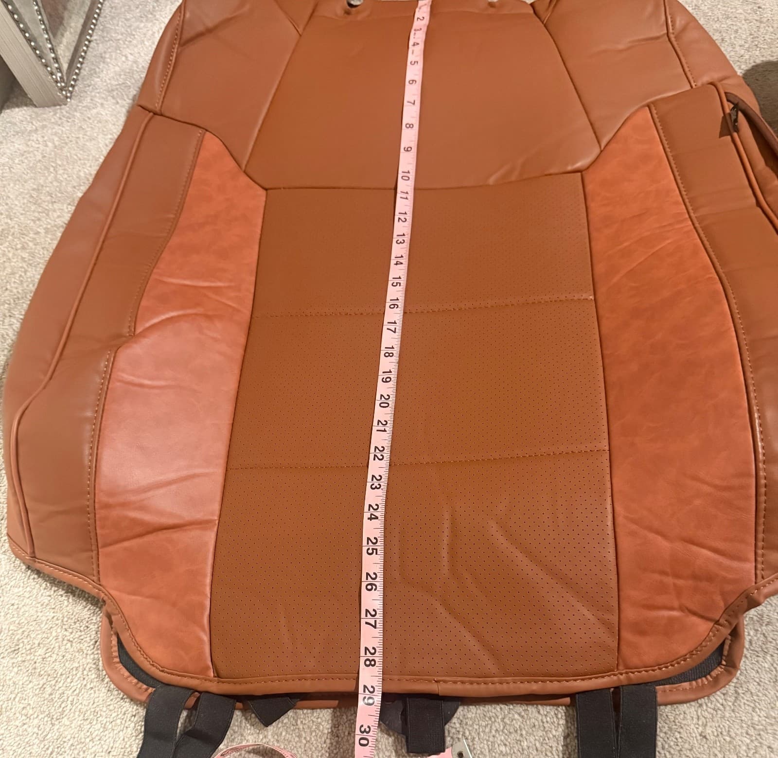 KATZKIN Cognac Leather Seat Covers for Toyota 4Runner 2011-2021 SR5 2 Row - Thumbnail 15