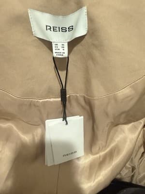 Jenna Camel Double Breasted Belted Trench Coat - Thumbnail 7