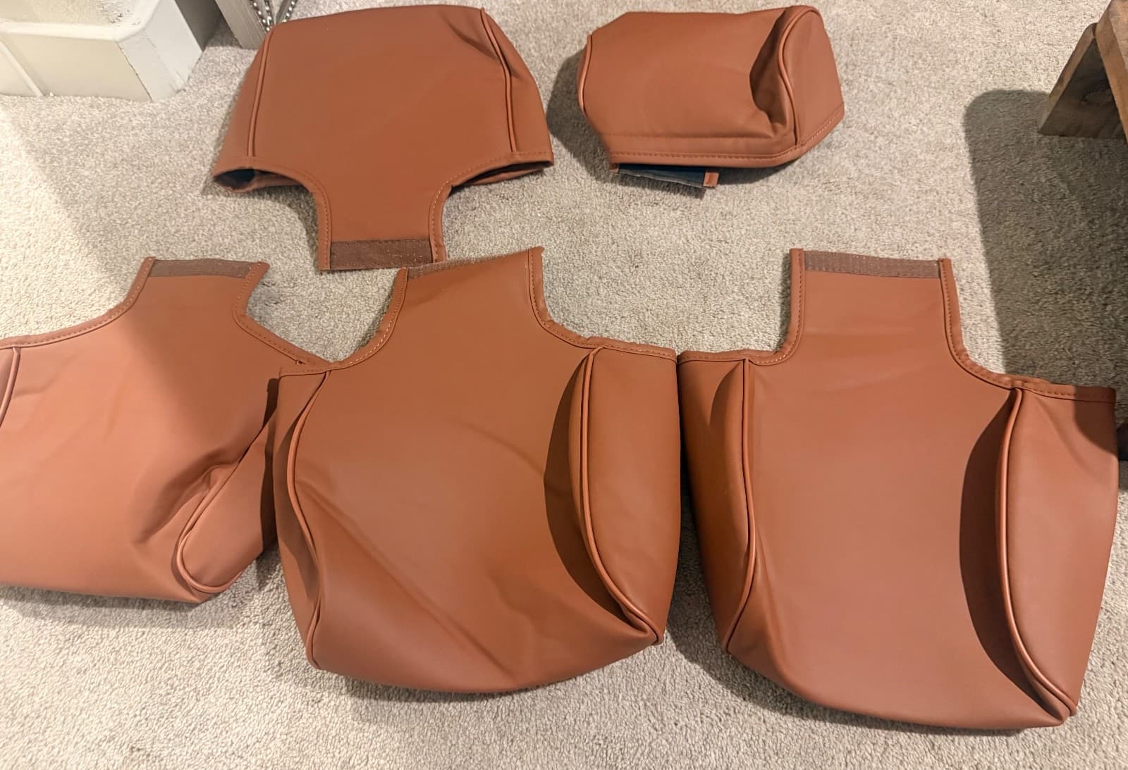 KATZKIN Cognac Leather Seat Covers for Toyota 4Runner 2011-2021 SR5 2 Row - Thumbnail 13