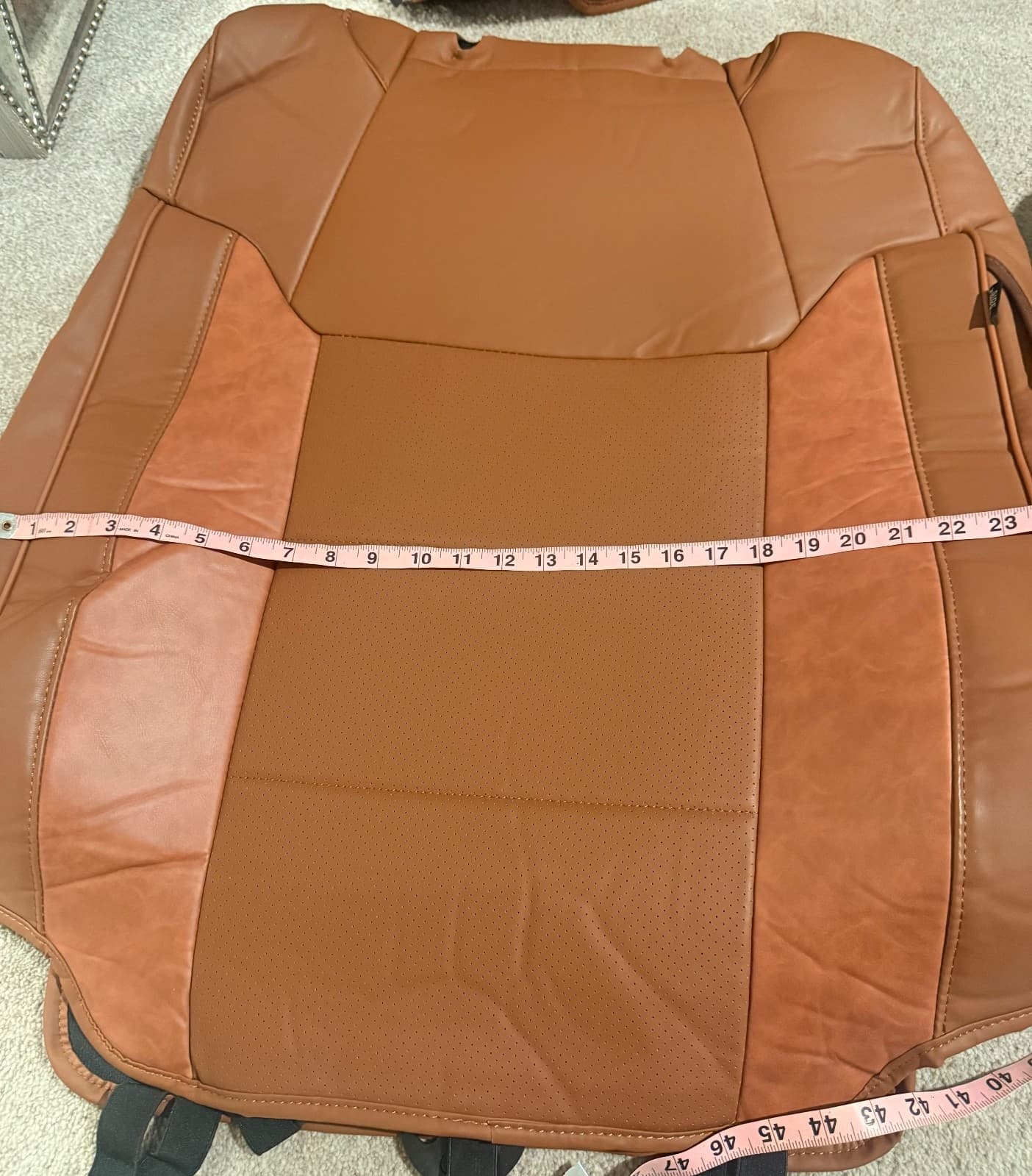 KATZKIN Cognac Leather Seat Covers for Toyota 4Runner 2011-2021 SR5 2 Row - Thumbnail 16