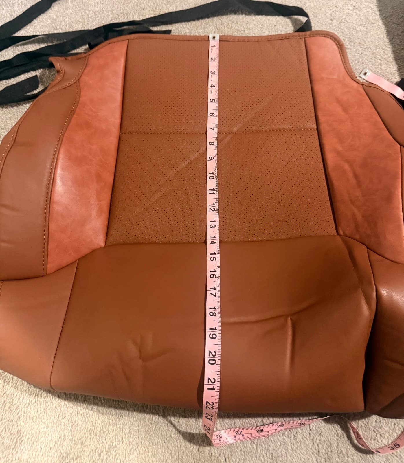 KATZKIN Cognac Leather Seat Covers for Toyota 4Runner 2011-2021 SR5 2 Row - Thumbnail 4