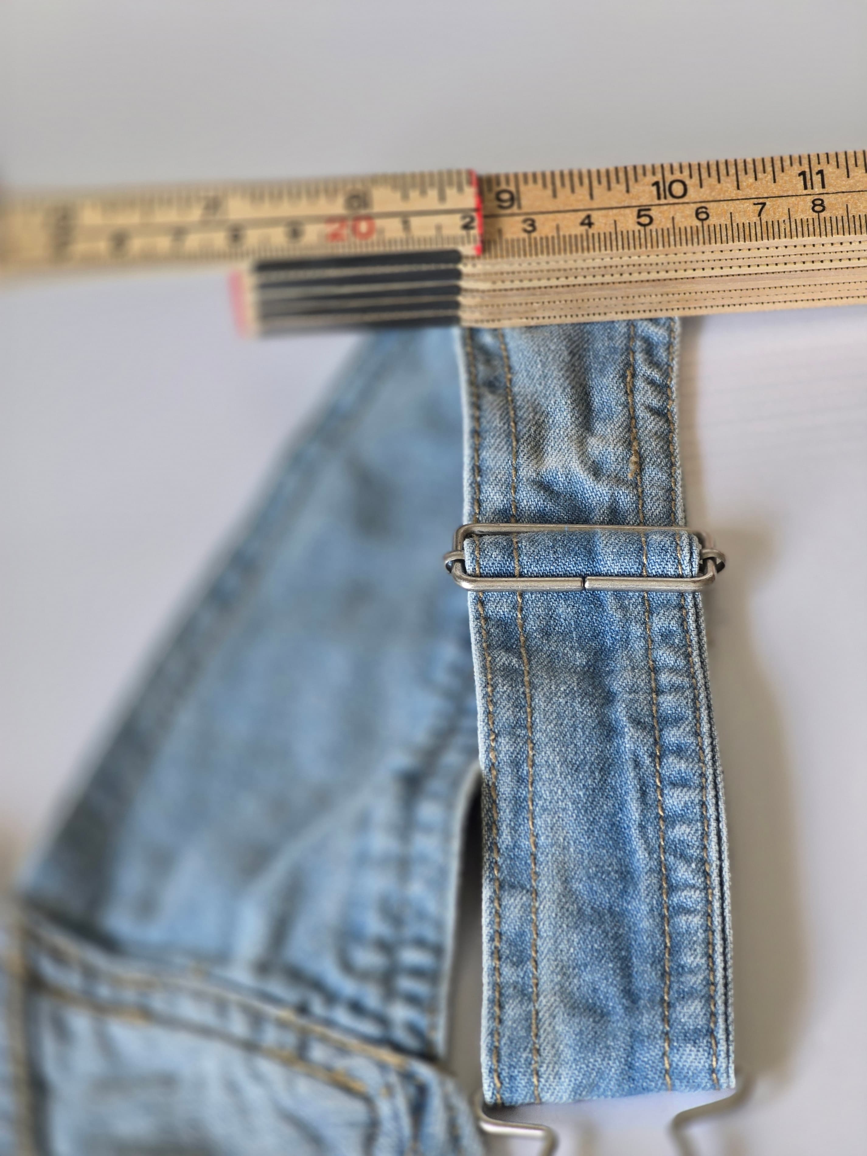 Light Wash Denim Overalls Size L (11-13) 100% Cotton - Thumbnail 6