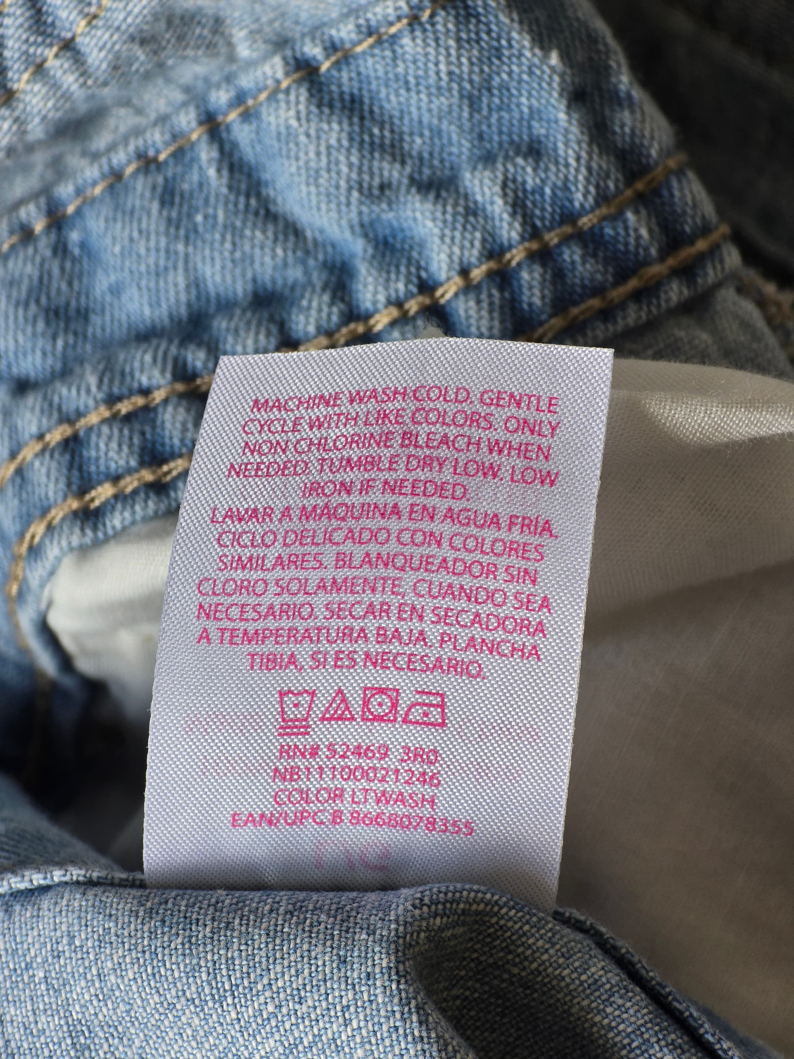 Light Wash Denim Overalls Size L (11-13) 100% Cotton - Thumbnail 5