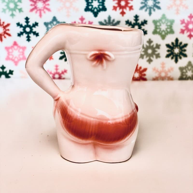 Vintage Rebel Shot Glass Ceramic Bikini Torso Mug Made in Japan - Thumbnail 5