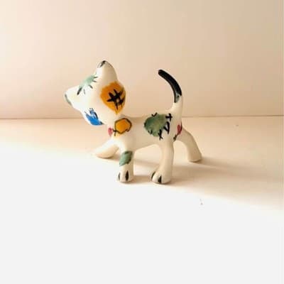 Vintage Handpainted Ceramic Bobblehead Kitty - Thumbnail 4