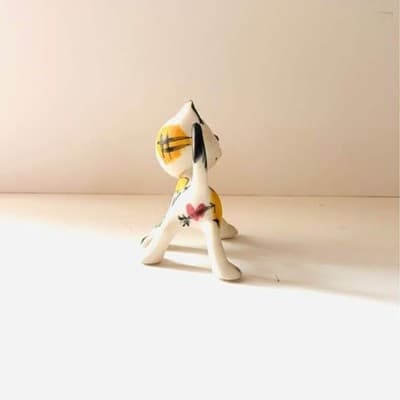 Vintage Handpainted Ceramic Bobblehead Kitty - Thumbnail 5