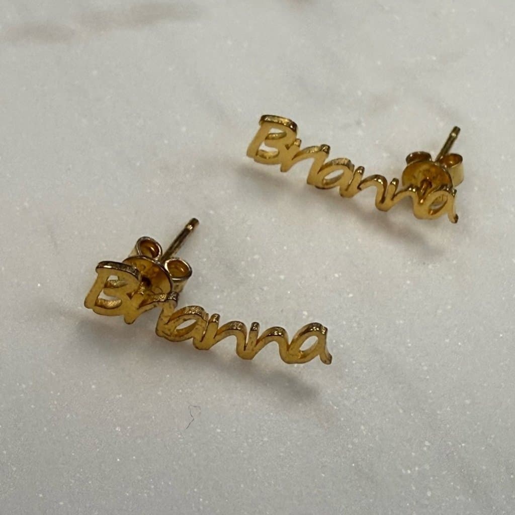 Name Earrings Gold plated BN Brianna