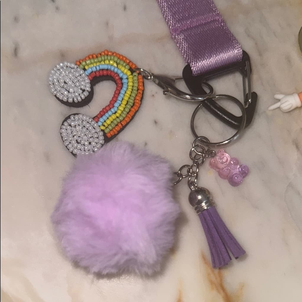 4 Pc Bag Charm Keychain Set w M&M Character - Thumbnail 3