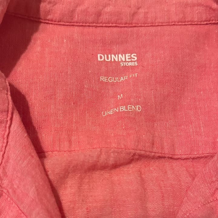 Men's White and Pink Short Sleeve Dress Shirts M - Thumbnail 6