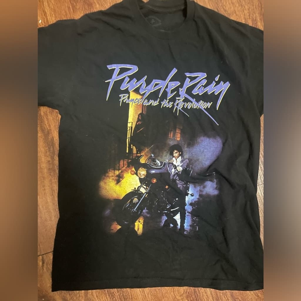 Prince Black and Purple Graphic Tee M - Thumbnail 2