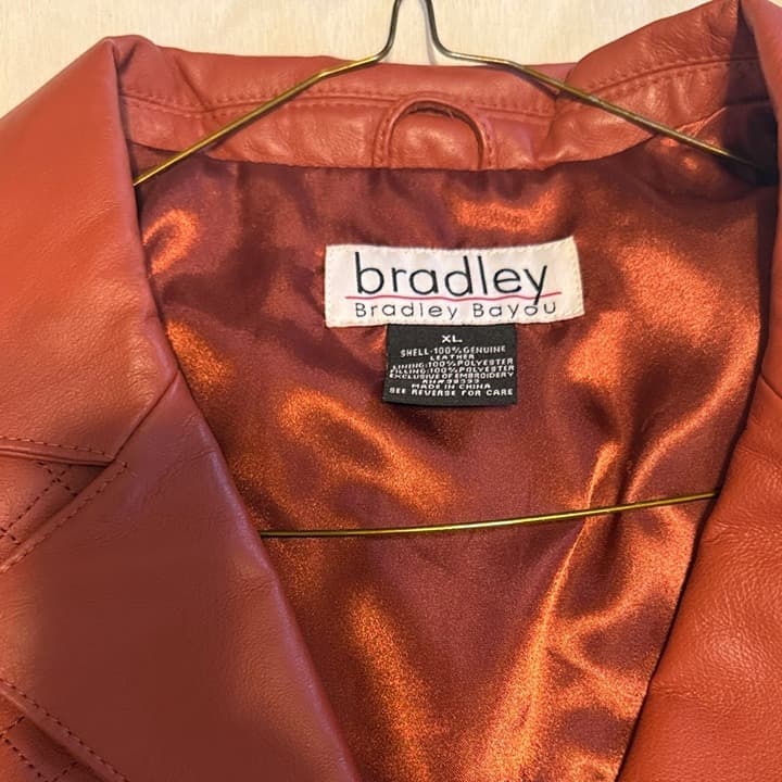 Bradley Vintage Women's Quilted Leather Jacket - Rust XL - Thumbnail 2