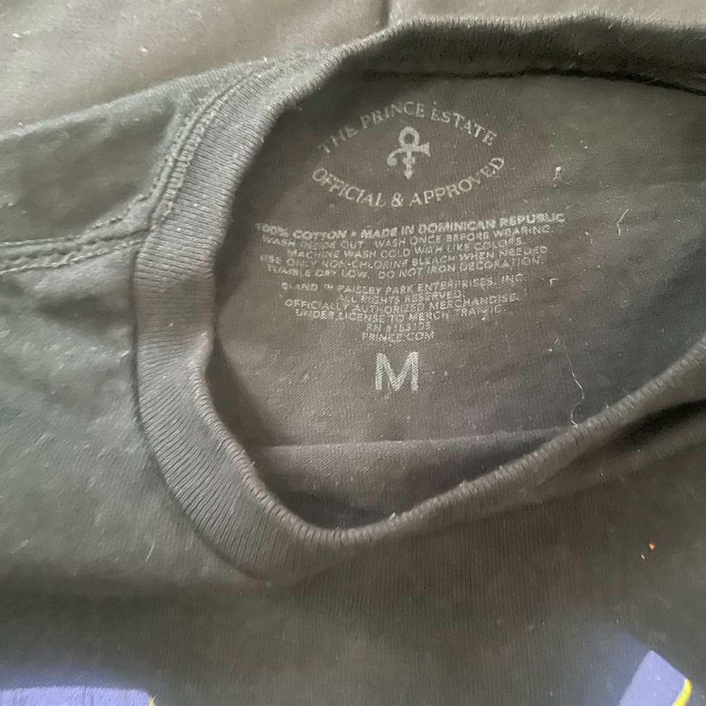 Prince Black and Purple Graphic Tee M - Thumbnail 4