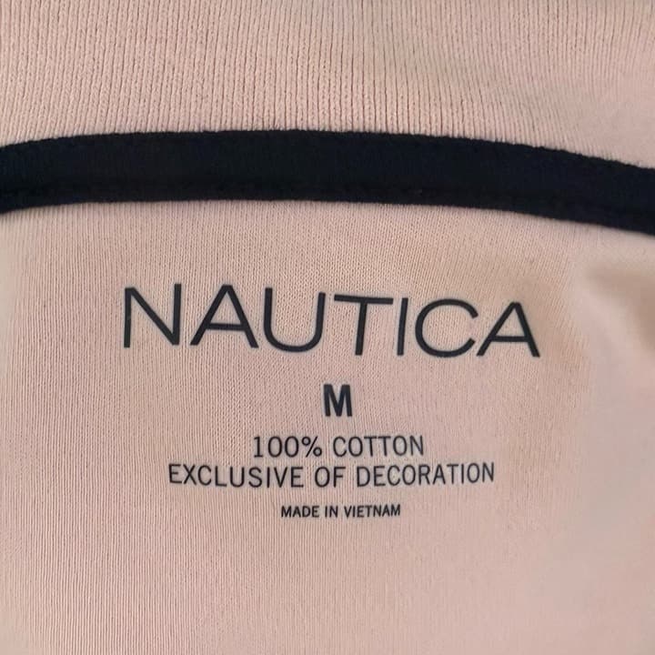 Nautica Men's Pink Cotton Collared Shirt Medium - Thumbnail 6