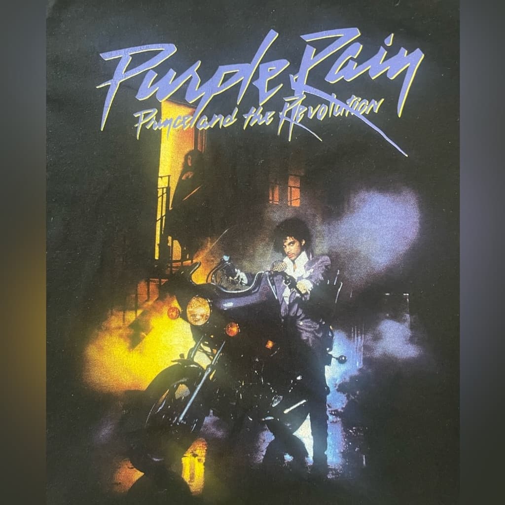 Prince Black and Purple Graphic Tee M - Thumbnail 5