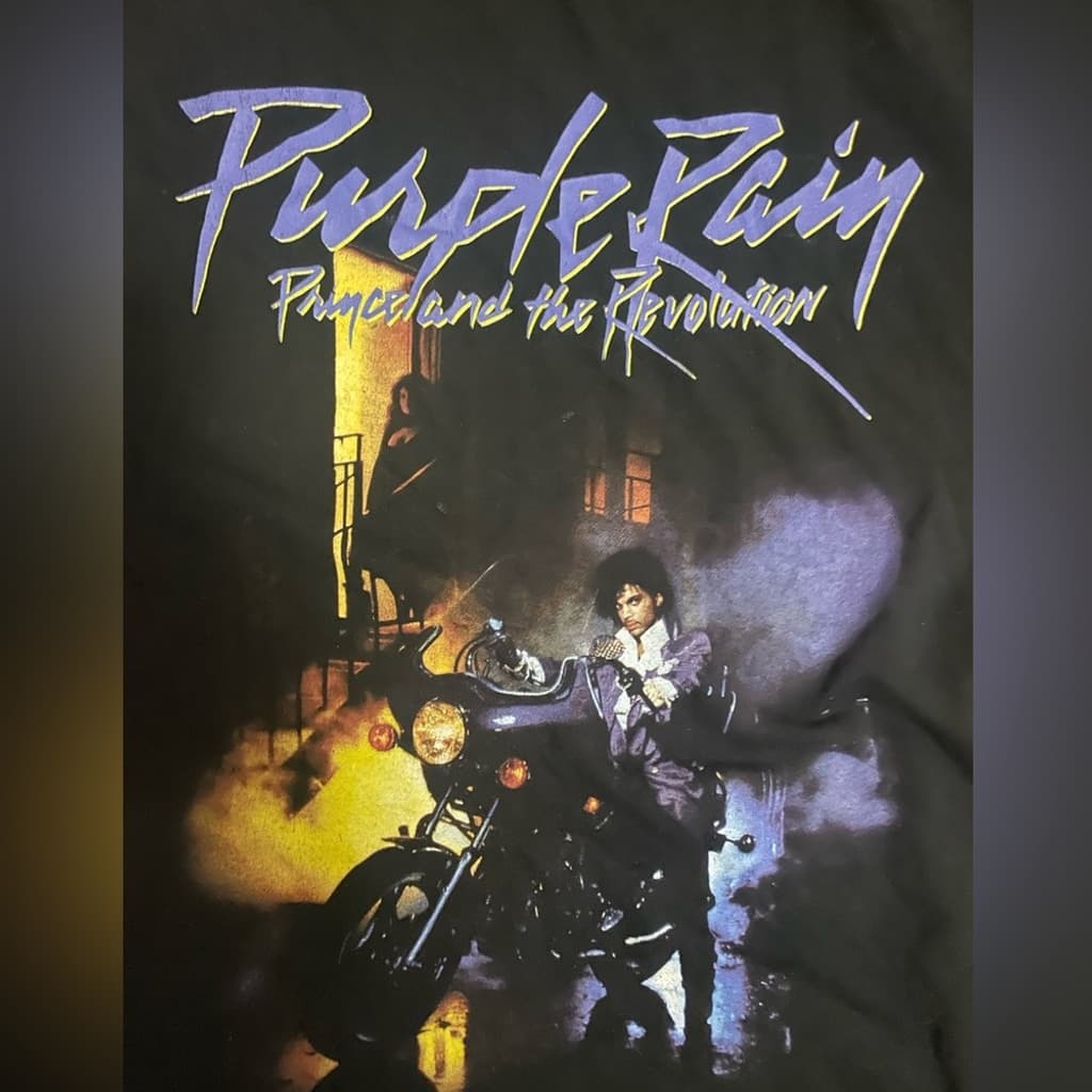 Prince Black and Purple Graphic Tee M - Thumbnail 3