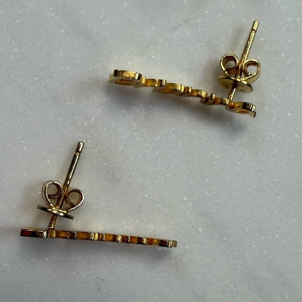 Name Earrings Gold plated BN Brianna - Thumbnail 3